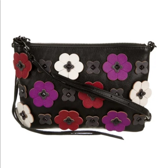 🌺 Rebecca Minkoff Jon Floral Appliqué Crossbody - Picture 2 of 11
